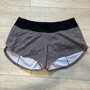 LULULEMON Shorts Size 6 Grey Black
